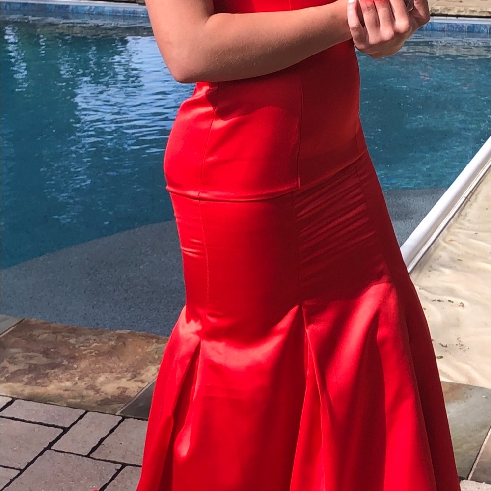 Size 4 satin red prom dress